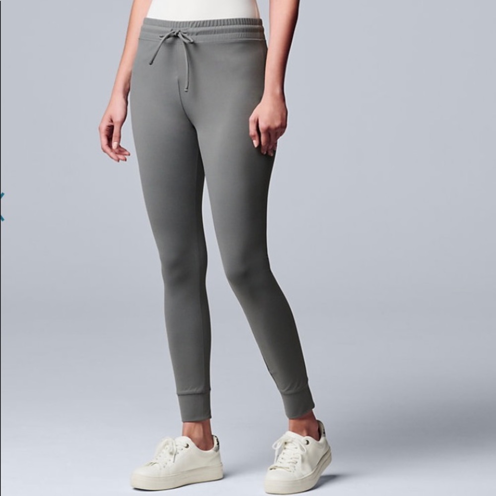 Women’s SIMPLY VERA VERA WANG Grey Jogger Leggings Size Medium